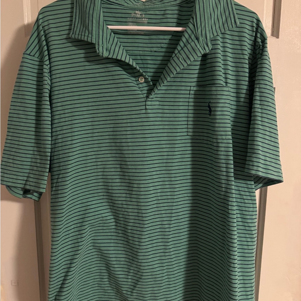 Polo by Ralph Lauren Green Striped Polo Shirt